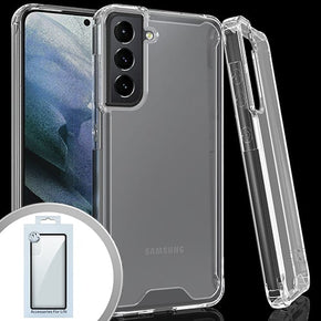 Samsung Galaxy S21 Fan Edition Prozkin 2 Transparent Hybrid Case - Clear / Clear