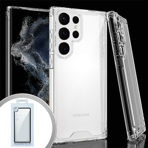 Samsung Galaxy S23 Ultra Slim Shockproof Hybrid Case - Transparent Clear