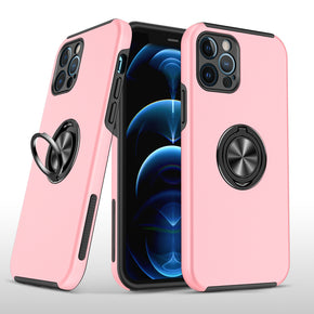 Apple iPhone SE (2022)(2020)/8/7 CHIEF Oil Painted Hybrid Case (with Magnetic Ring Stand) - Pink