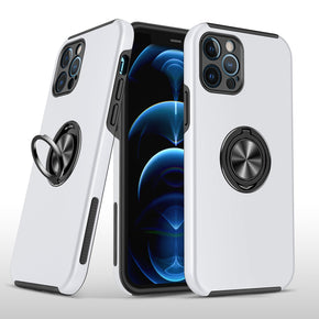 Apple iPhone 11 Pro Max (6.5) CHIEF Oil Painted Hybrid Case (with Magnetic Ring Stand) - Silver
