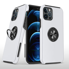 Apple iPhone XR CHIEF Oil Painted Hybrid Case (with Magnetic Ring Stand) - Silver