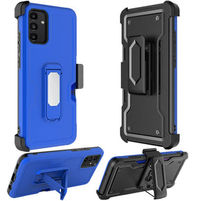 Samsung Galaxy A54 5G 3-in-1 Holster Clip Combo Case (w/ Card Holder and Magnetic Kickstand) - Blue