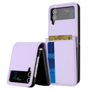 Samsung Galaxy ZFlip4 Card Slot Wallet Case - Purple