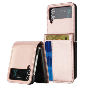 Samsung Galaxy ZFlip4 Card Slot Wallet Case - Rose Gold
