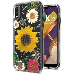 LG K22 Transparent Floral Case Cover