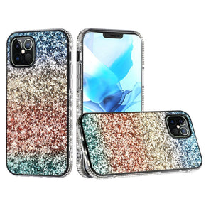 Apple iPhone 12 / 12 Pro (6.1) Decorative Full Glitter Hybrid Case