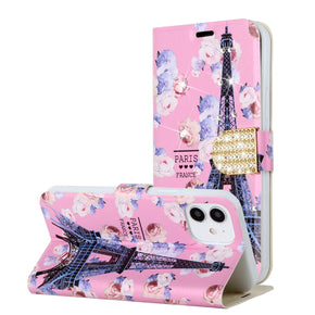 Samsung Galaxy A33 5G Diamond Design Wallet Case - Paris Floral