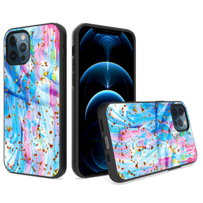 Apple iPhone 13 Pro Max (6.7) Glitter Printed Design Hybrid Case - Colorful Galaxy