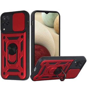 Apple iPhone XR ELITE Hybrid Case (w/ Camera Push Cover and Magnetic Ring Stand) - Red