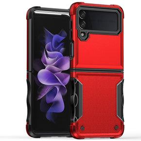 Samsung Galaxy Z Flip4 Exquisite Tough Hybrid Case - Red