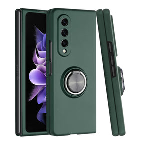 Samsung Galaxy Z Fold4 CHIEF Oil Painted Hybrid Case (with Magnetic Ring Stand) - Midnight Green