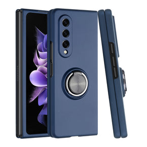 Samsung Galaxy Z Fold4 CHIEF Oil Painted Hybrid Case (with Magnetic Ring Stand) - Blue