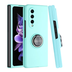 Samsung Galaxy Z Fold4 CHIEF Oil Painted Hybrid Case (with Magnetic Ring Stand) - Teal