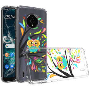 Nokia C200 Design Slim Transparent Hybrid Case - Owl