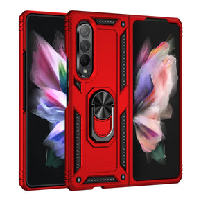 Samsung Galaxy Z Fold4 5G Hybrid Case (with Magnetic Ring Stand) - Red