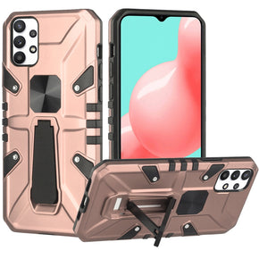 Samsung Galaxy A32 5G Force Hybrid Case (with Magnetic Kickstand) - Rose Gold/Black