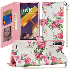 LG K22 Wallet Flap Design Case Cover