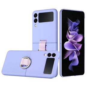 Samsung Galaxy Z Flip4 Finger Hook Matte Hybrid Case - Light Purple