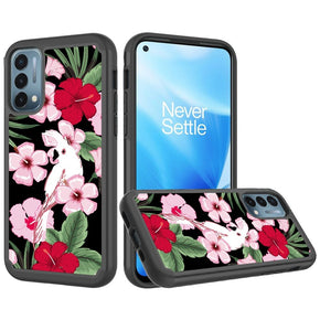 OnePlus Nord N200 5G Beautiful Design Leather Hybrid Case - Charming Flowers