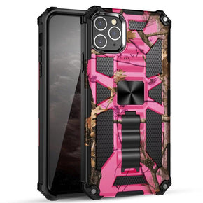 Apple iPhone XR Machine Hybrid Case (with Magnetic Kickstand) - Pink Camo