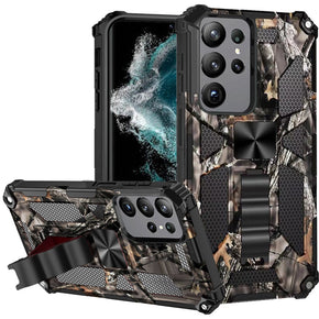 Samsung Galaxy S23 Ultra Machine Hybrid Case (with Magnetic Kickstand) - Army Camo