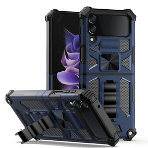 Samsung Galaxy Z Flip4 Machine Hybrid Case (with Magnetic Kickstand) - Dark Blue
