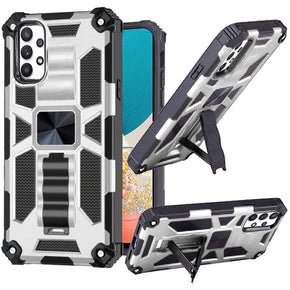 Samsung Galaxy A53 5G Machine Hybrid Case (with Magnetic Kickstand) - Silver