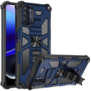Motorola Moto G Stylus 5G (2022) Machine Hybrid Case (with Magnetic Kickstand) - Blue