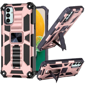 Samsung Galaxy A02s Machine Hybrid Case (with Magnetic Kickstand) - Rose Gold