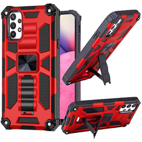 Samsung Galaxy A33 5G Machine Hybrid Case (with Magnetic Kickstand) - Red