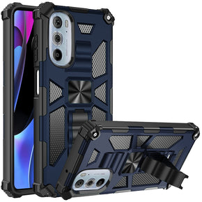 Motorola Edge Plus (2022) Machine Hybrid Case (with Magnetic Kickstand) - Dark Blue