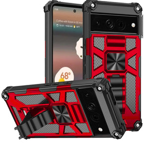 Google Pixel 7 Pro Machine Hybrid Case (with Magnetic Kickstand) - Red