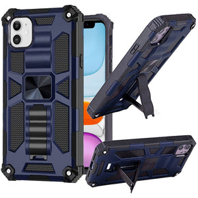 Apple iPhone 14 Plus (6.7) Machine Hybrid Case (with Magnetic Kickstand) - Blue