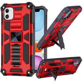 Apple iPhone 11 (6.1) Machine Hybrid Case (with Magnetic Kickstand) - Red