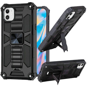 Apple iPhone 13 Pro Max (6.7) Machine Hybrid Case (with Magnetic Kickstand) - Black