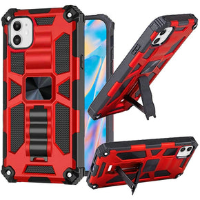Apple iPhone XR Machine Hybrid Case (with Magnetic Kickstand) - Red