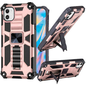 Apple iPhone 13 Pro Max (6.7) Machine Hybrid Case (with Magnetic Kickstand) - Rose Gold