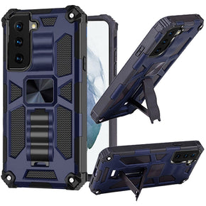 Samsung Galaxy S22 Ultra Machine Hybrid Case (with Magnetic Kickstand) - Blue