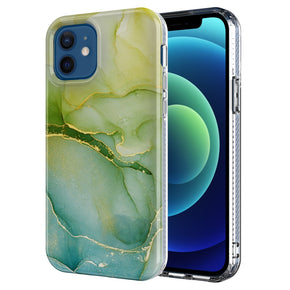 Apple iPhone 13 Pro Max (6.7) META Marble Stone Design TPU Case - Green