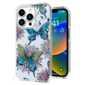Apple iPhone 7/8/SE (2022)(2020) Printed Design Hybrid Case - Floral Butterfly