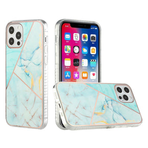 Apple iPhone 12 Pro Max Electroplated Marble Design Case Cover