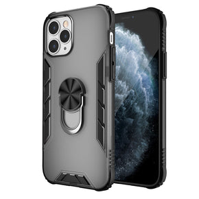Apple iPhone 12 Pro Max (6.7) Mighty Hybrid Case (with Magnetic Ring Stand) - Black / Black