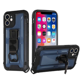 Apple iPhone 13 Pro Max (6.7) Bottle Opener Hybrid Case (with Magnetic Kickstand) - Blue / Black