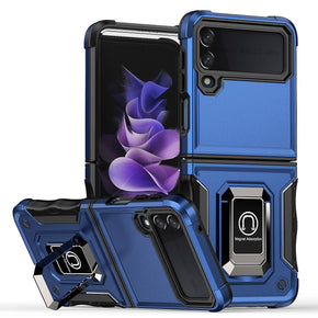 Samsung Galaxy Z Flip4 OPTIMUM Hybrid Case (with Magnetic Ring Stand) - Blue