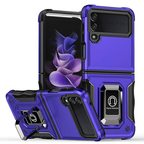Samsung Galaxy Z Flip4 OPTIMUM Hybrid Case (with Magnetic Ring Stand) - Dark Purple