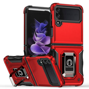 Samsung Galaxy Z Flip4 OPTIMUM Hybrid Case (with Magnetic Ring Stand) - Red