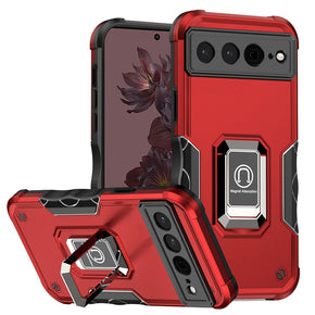 Google Pixel 7 Pro OPTIMUM Hybrid Case (with Magnetic Ring Stand) - Red
