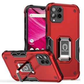 T-Mobile REVVL 6 Pro 5G OPTIMUM Hybrid Case (with Magnetic Ring Stand) - Red