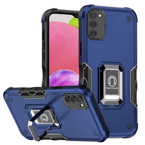 Samsung Galaxy A03s OPTIMUM Hybrid Case (with Magnetic Ring Stand) - Blue