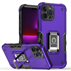 Apple iPhone XR OPTIMUM Hybrid Case (with Magnetic Ring Stand) - Purple